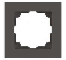 Рамка для розеток и выключателей Intro Accent 6-501-09 на 1 пост, СУ, титан  Б0063769  Intro