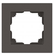 Рамка для розеток и выключателей Intro Accent 6-501-09 на 1 пост, СУ, титан  Б0063769  Intro