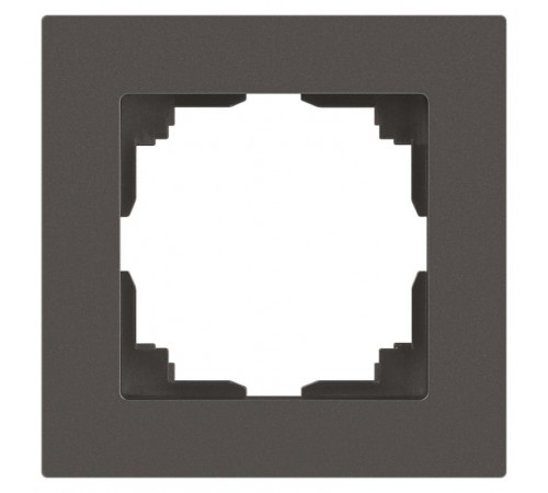 Рамка для розеток и выключателей Intro Accent 6-501-09 на 1 пост, СУ, титан  Б0063769  Intro