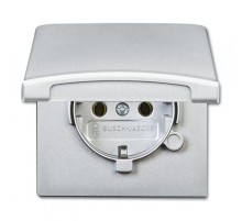 Розетка 20 EUGK-33-101, с крышкой, Allwetter44, IP44,серебр. алюминий,уплотн. кольцо в комплекте, 16А, 250В.  2064-0-0288   2CKA002064A0288  ABB