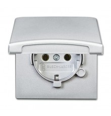 Розетка 20 EUGK-33-101, с крышкой, Allwetter44, IP44,серебр. алюминий,уплотн. кольцо в комплекте, 16А, 250В.  2064-0-0288   2CKA002064A0288  ABB