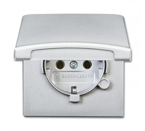 Розетка 20 EUGK-33-101, с крышкой, Allwetter44, IP44,серебр. алюминий,уплотн. кольцо в комплекте, 16А, 250В.  2064-0-0288   2CKA002064A0288  ABB