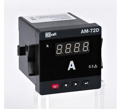 Амперметр цифровой 96x96мм трехфазный, вход 5А, LED-дисплей АМ-96D  50332DEK  DEKraft