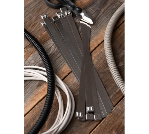 Хомут AISI 304 из нержавеющей стали, 12x290 (100 шт.) FlexLock PROximaplc-fl-tss-304-12x290EKF