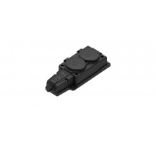 Колодка 2 гнезда 2К+З каучуковая 16А/250В IP44 Чёрная MultiSet  MST4102BK  SE