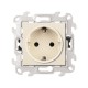 Simon 24 Сл. кость Розетка 2К+З со шторками Push&Go  2420432-031  Simon
