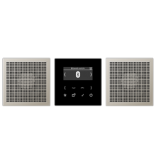 Смарт радио DAB+ Bluetooth, стерео; черный/нержавеющая сталь  DABES2BT  Jung