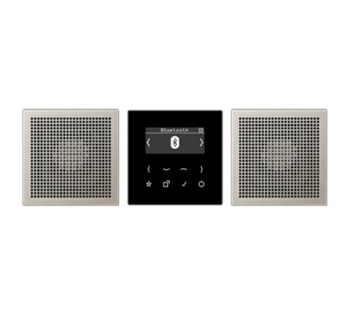 Смарт радио DAB+ Bluetooth, стерео; черный/нержавеющая сталь  DABES2BT  Jung