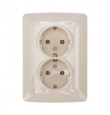 DEA Розетка 2-ая с/з с/у 16А Беж  KR-78-0248  Kranz