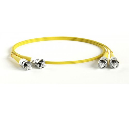 FC-D2-9-ST/UR-ST/UR-H-0.5M-LSZH-YL Патч-корд волоконно-оптич. (шнур) SM 9/125 (OS2), ST/UPC-ST/UPC, 2.0 мм, duplex, LSZH, 0.5 м  378157  Hyperline
