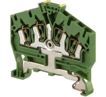 Клемма D2,5/5.I.P.4L пруж. 2.5мм.кв. зем.  1SNA399073R0400  TE