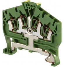 Клемма D2,5/5.I.P.4L пруж. 2.5мм.кв. зем.  1SNA399073R0400  TE