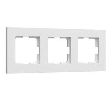 W0032961/ Электроустановочные изделия - Рамка на 3 поста Slab (белый матовый)  a062796  Werkel