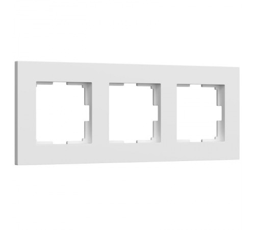 W0032961/ Электроустановочные изделия - Рамка на 3 поста Slab (белый матовый)  a062796  Werkel