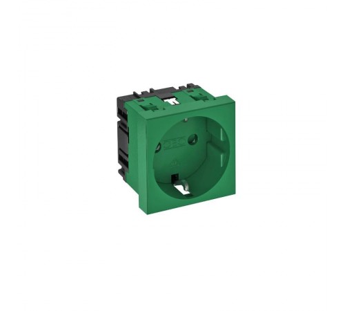 Розетка одинарная 0° с з/к, 250 В, 16A (зеленый) (STD-D0 MZGN1)  6120012  OBO Bettermann