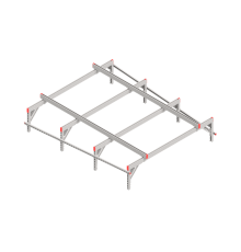 Опорная конструкция для установки оборудования TECHNORAPTOR 2000х2500  KM-TR-SSEI-2000-2500  КМ - профиль