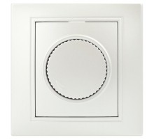 Светорегулятор Intro Plano 1-401-06 (диммер) поворотный, 600Вт 230В, IP20, СУ, перламутр  Б0053939  Intro