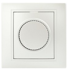 Светорегулятор Intro Plano 1-401-06 (диммер) поворотный, 600Вт 230В, IP20, СУ, перламутр  Б0053939  Intro