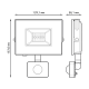 Прожектор светодиодный Gauss Elementary LED 30W 2100lm IP65 6500К с датчиком движения  628511330  Gauss