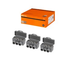 Клемма винтовая изолированная КВИ-3 для Al и Cu проводов (6,0мм2) серая  SQ0510-0603  TDM