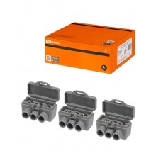 Клемма винтовая изолированная КВИ-3 для Al и Cu проводов (6,0мм2) серая  SQ0510-0603  TDM