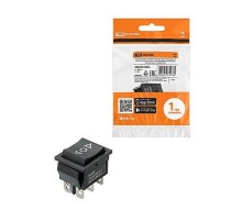 KCD4-203 250В AC/DC, 2P, 16А, (6с), (ON)-OFF-(ON) с нейтралью, без фиксации, черный  SQ0703-0053  TDM