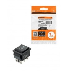 KCD4-203 250В AC/DC, 2P, 16А, (6с), (ON)-OFF-(ON) с нейтралью, без фиксации, черный  SQ0703-0053  TDM