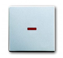 Клавиша для мех. 1-кл. выкл./перекл.я/кнопки с красной линзой,серия solo/future, цвет серебр.-алюм.  1751-0-2945   2CKA001751A2945  ABB