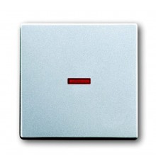 Клавиша для мех. 1-кл. выкл./перекл.я/кнопки с красной линзой,серия solo/future, цвет серебр.-алюм.  1751-0-2945   2CKA001751A2945  ABB