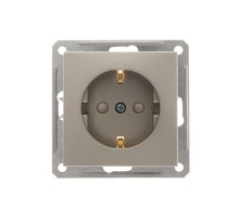 W59 Шампань Розетка с заземлением с защитными шторками  RS16-152-4-86  SE