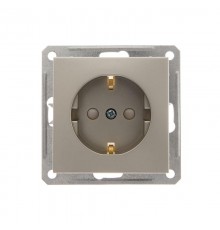 W59 Шампань Розетка с заземлением с защитными шторками  RS16-152-4-86  SE