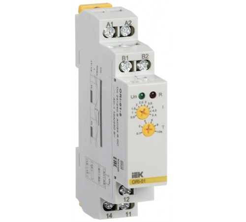 Реле тока ORI. 0,5-5 А. 24-240 В AC / 24 В DC  ORI-01-5  IEK