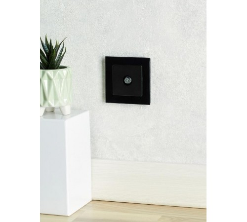 BRITE Розетка TV проходная РТВ10-0-БрЧ черный  BR-A10-P-K02  IEK