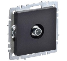 BRITE Розетка TV проходная РТВ10-0-БрЧ черный  BR-A10-P-K02  IEK
