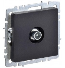 BRITE Розетка TV проходная РТВ10-0-БрЧ черный  BR-A10-P-K02  IEK