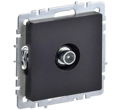 BRITE Розетка TV проходная РТВ10-0-БрЧ черный  BR-A10-P-K02  IEK