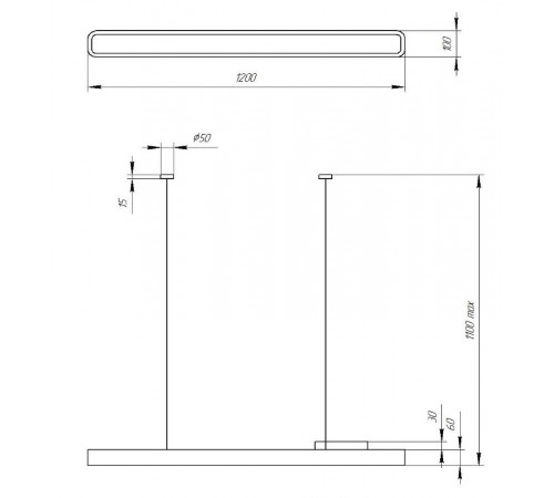 Светильник светодиодный Geometria Block SPO-113-W-40K-036 36Вт 4000К 2700Лм IP40 1200*100*60 белый подвесной  Б0050542  ЭРА