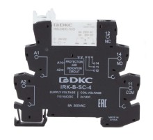 Реле интерфейсное, 1CO, ком. ток 6А, AgSnO2, напряжение 110V AC/DC, винтовые клеммы.  IRK-110UC-1CO  DKC