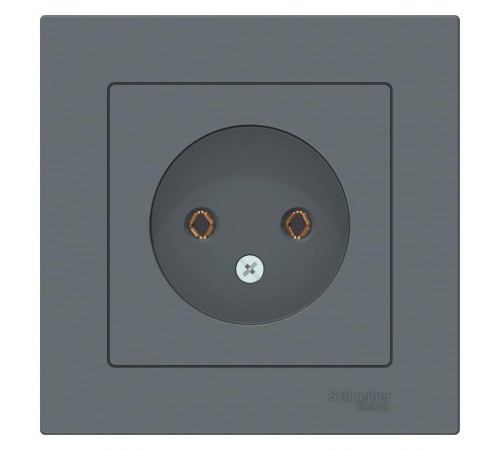 AtlasDesign Грифель Розетка без заземления, 16А, (в сборе с рамкой)  ATN000740  SE