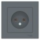 AtlasDesign Грифель Розетка без заземления, 16А, (в сборе с рамкой)  ATN000740  SE