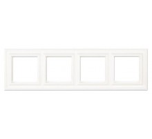 Рамка 4-поста; термопласт; белый; Eco Deco  EPD484WW  Jung