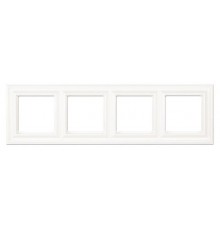 Рамка 4-поста; термопласт; белый; Eco Deco  EPD484WW  Jung