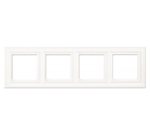 Рамка 4-поста; термопласт; белый; Eco Deco  EPD484WW  Jung