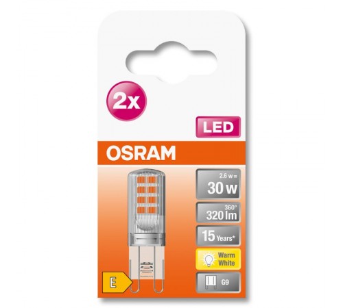 Лампа светодиодная LED PIN G9 30 2,6 W/2700K G9  4058075449862  OSRAM