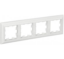 BRITE Рамка 4-ая РУ-4-Бр белый/белый  BR-M42-12-K01  IEK