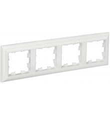 BRITE Рамка 4-ая РУ-4-Бр белый/белый  BR-M42-12-K01  IEK
