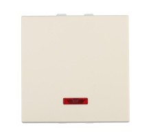 Выключательс индикатором 45х45мм (схема 1L) 16 A, 250 B (бежевый) LK45  850901-1  Ecoplast