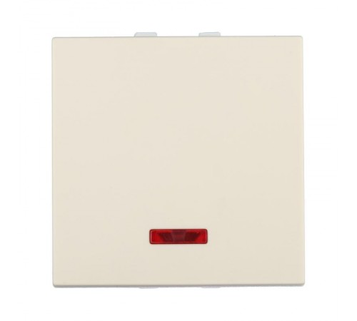 Выключательс индикатором 45х45мм (схема 1L) 16 A, 250 B (бежевый) LK45  850901-1  Ecoplast