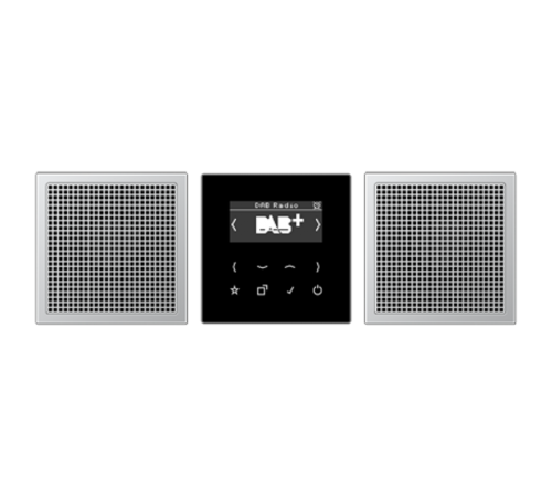 Смарт радио DAB+, стерео; черный/алюминий  DABAL2  Jung