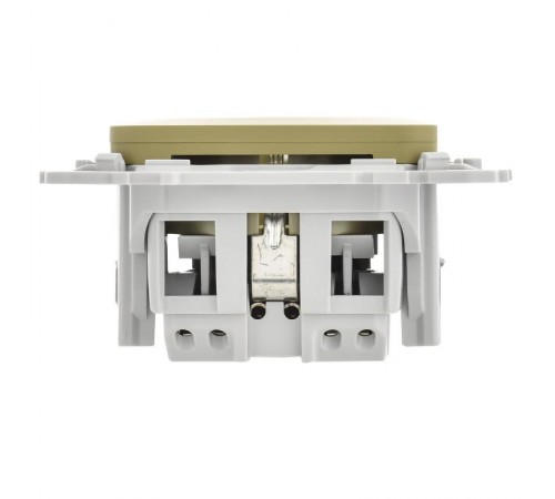 FLITE Розетка с заземлением со шторками быстрозажимные клеммы 16А РСш11-1-ФлО оливковый  FI-R14-16-1-K26  IEK